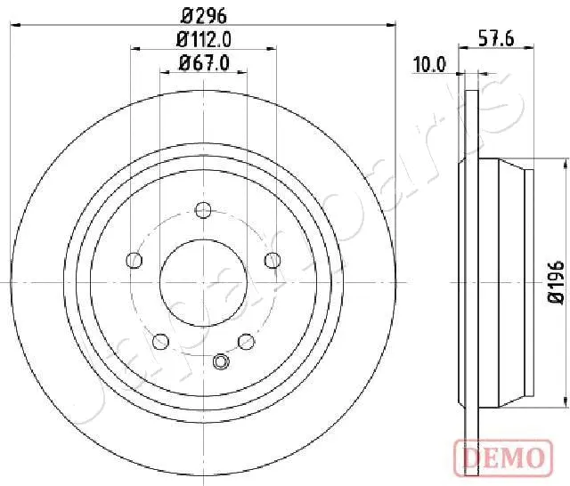 DP-0532C JAPANPARTS Тормозной диск (фото 1)