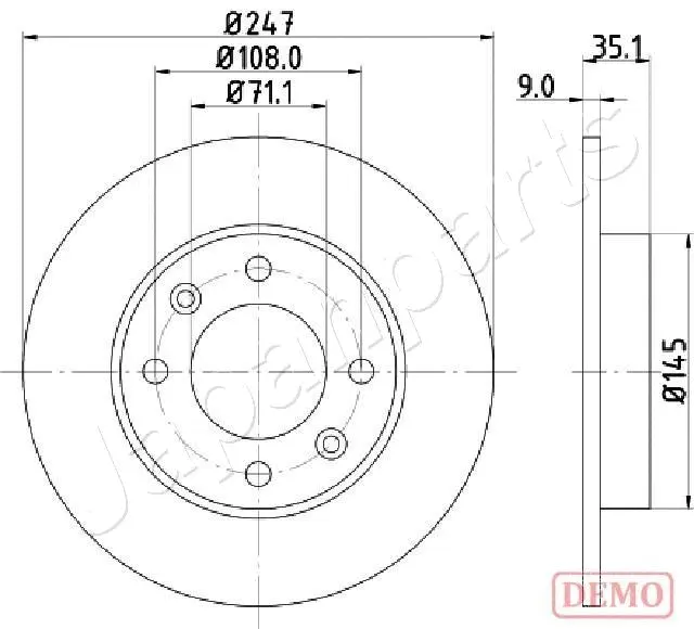 DP-0602C JAPANPARTS Тормозной диск (фото 1)