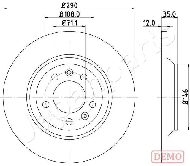 DP-0605C JAPANPARTS Тормозной диск (фото 1)