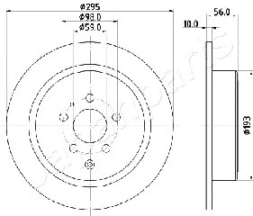 DP-0608 JAPANPARTS Тормозной диск (фото 1)