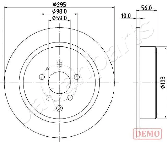 DP-0608C JAPANPARTS Тормозной диск (фото 1)