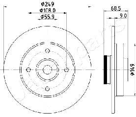 DP-0618 JAPANPARTS Тормозной диск (фото 1)