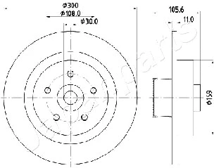 DP-0700 JAPANPARTS Тормозной диск (фото 1)