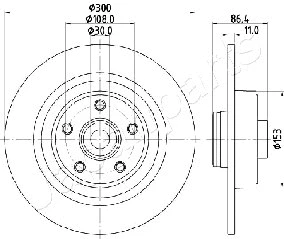 DP-0702 JAPANPARTS Тормозной диск (фото 1)