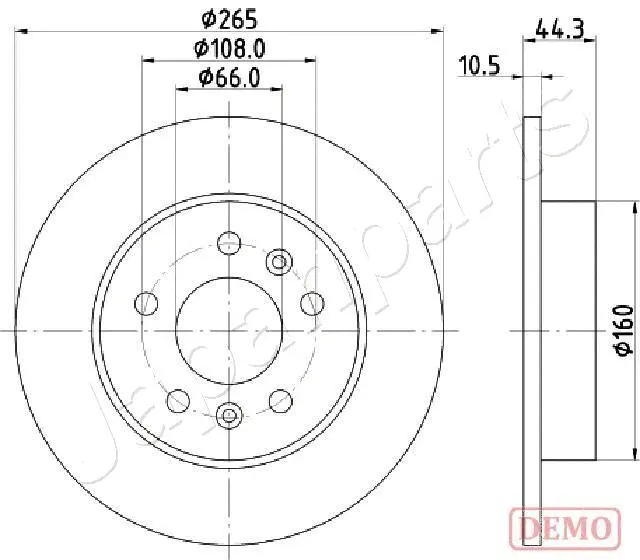 DP-0707C JAPANPARTS Тормозной диск (фото 1)