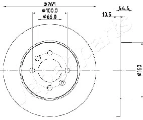 DP-0708 JAPANPARTS Тормозной диск (фото 1)