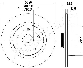 DP-0710 JAPANPARTS Тормозной диск (фото 1)