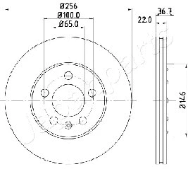 DP-0904 JAPANPARTS Тормозной диск (фото 1)