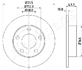 DP-0905 JAPANPARTS Тормозной диск (фото 1)