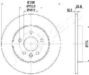 DP-0908 JAPANPARTS Тормозной диск (фото 1)