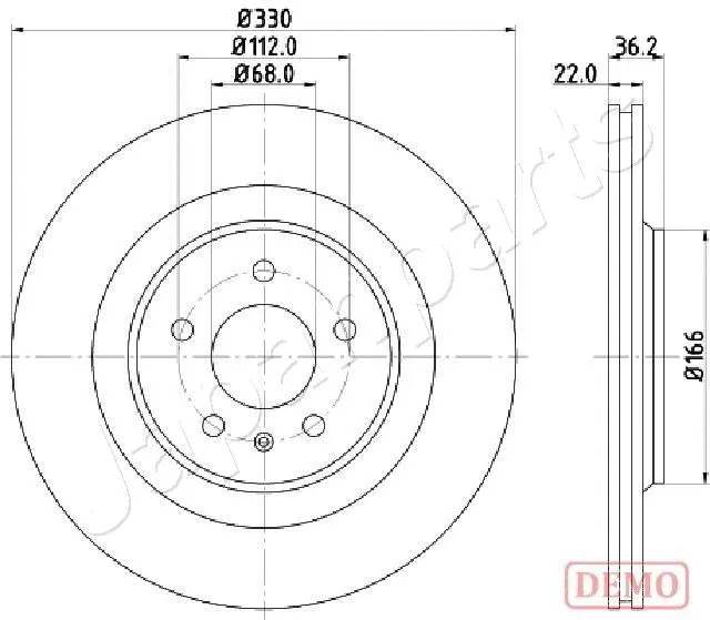 DP-0910C JAPANPARTS Тормозной диск (фото 1)