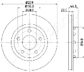 DP-0913 JAPANPARTS Тормозной диск (фото 1)