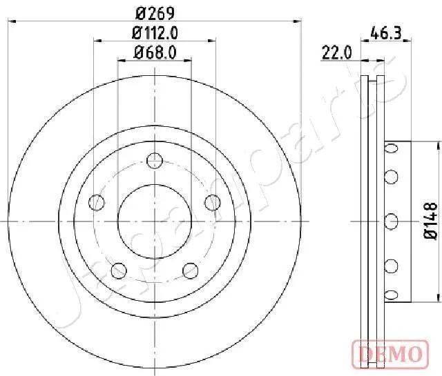 DP-0913C JAPANPARTS Тормозной диск (фото 1)