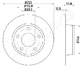 DP-0914 JAPANPARTS Тормозной диск (фото 1)