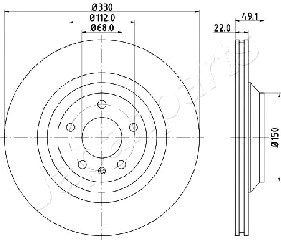 DP-0916 JAPANPARTS Тормозной диск (фото 1)