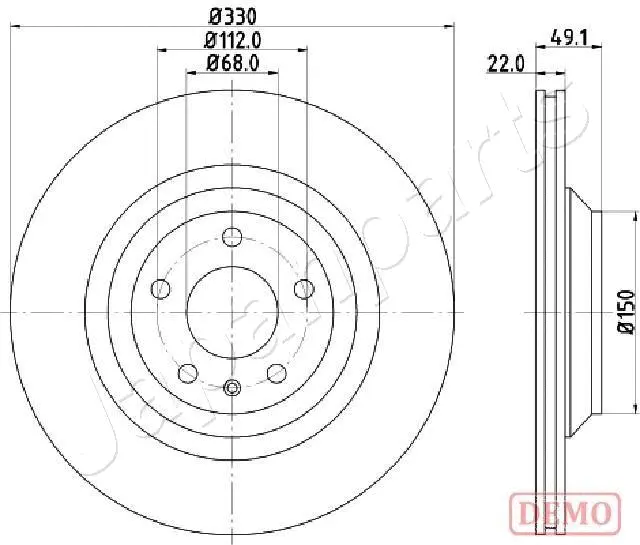 DP-0916C JAPANPARTS Тормозной диск (фото 1)