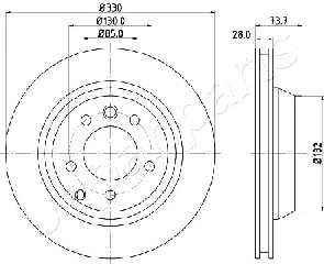 DP-0918 JAPANPARTS Тормозной диск (фото 1)