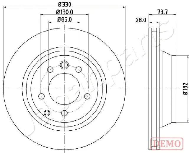 DP-0918C JAPANPARTS Тормозной диск (фото 1)