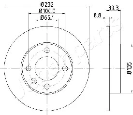 DP-0921 JAPANPARTS Тормозной диск (фото 1)