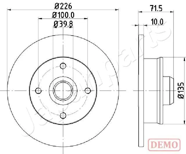 DP-0922C JAPANPARTS Тормозной диск (фото 1)