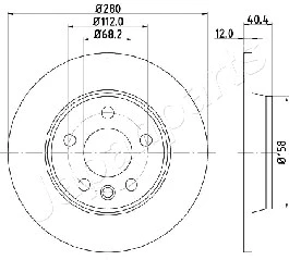 DP-0926 JAPANPARTS Тормозной диск (фото 1)