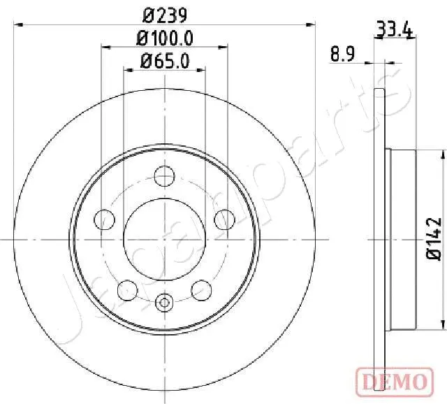 DP-0933C JAPANPARTS Тормозной диск (фото 3)