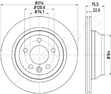 DP-0934C JAPANPARTS Тормозной диск (фото 1)