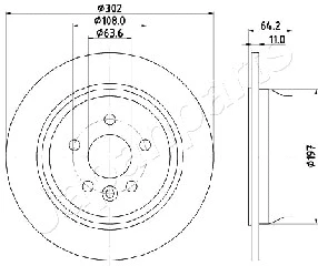 DP-L11 JAPANPARTS Тормозной диск (фото 1)