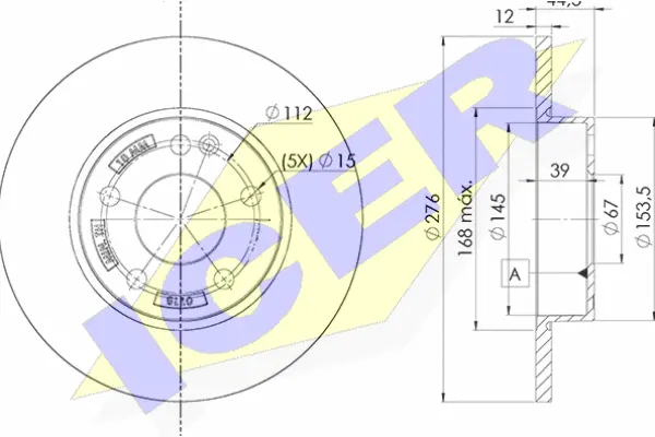 78BD0118-2 ICER Тормозной диск (фото 1)
