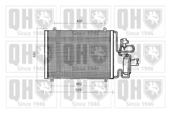 QCN11 QUINTON HAZELL Радиатор кондиционера (фото 1)