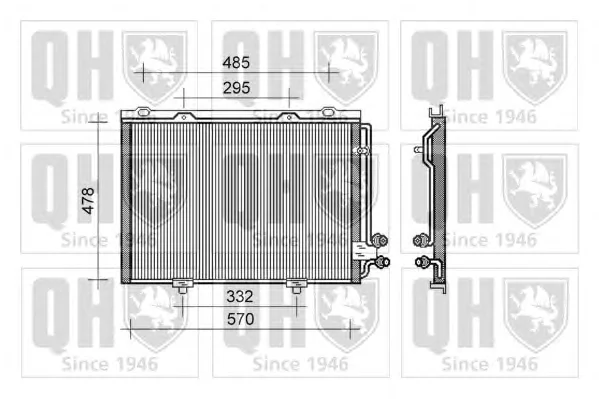 QCN115 QUINTON HAZELL Радиатор кондиционера (фото 1)