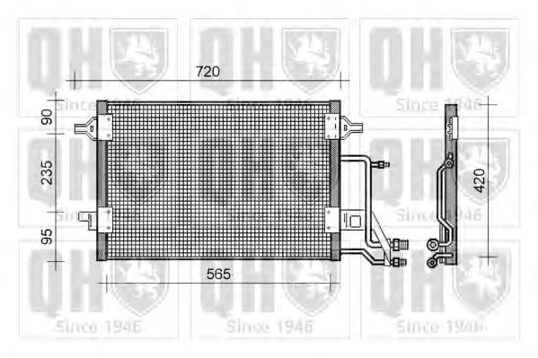 QCN135 QUINTON HAZELL Радиатор кондиционера (фото 1)