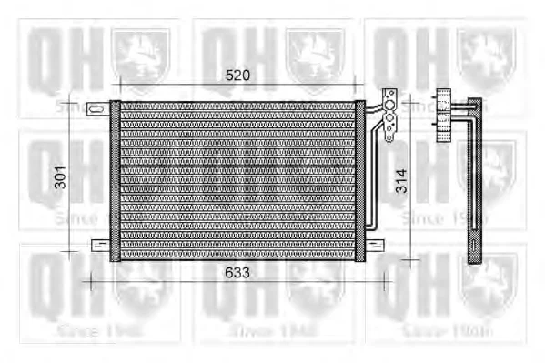 QCN139 QUINTON HAZELL Радиатор кондиционера (фото 1)