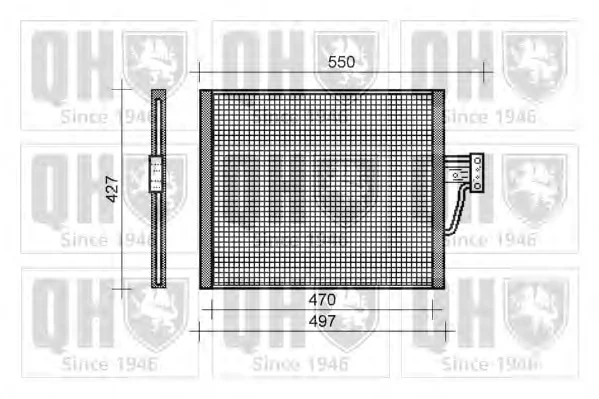 QCN140 QUINTON HAZELL Радиатор кондиционера (фото 1)