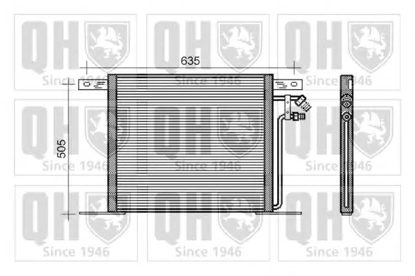 QCN145 QUINTON HAZELL Радиатор кондиционера (фото 1)
