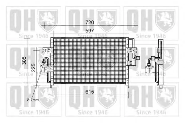 QCN177 QUINTON HAZELL Радиатор кондиционера (фото 1)