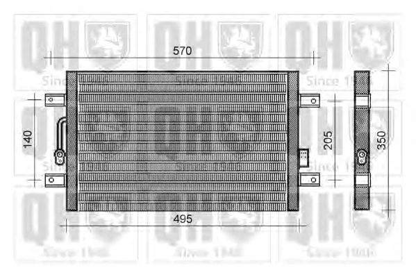 QCN191 QUINTON HAZELL Радиатор кондиционера (фото 1)