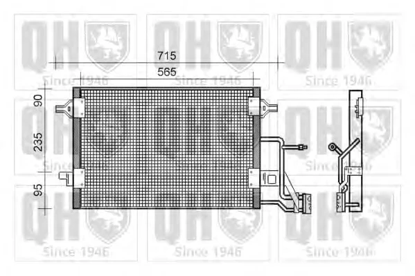 QCN192 QUINTON HAZELL Радиатор кондиционера (фото 1)
