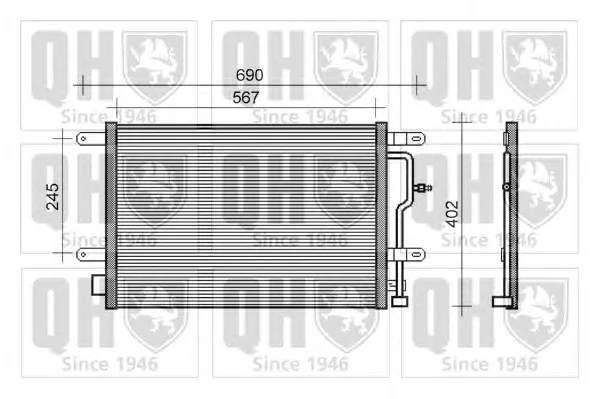 QCN194 QUINTON HAZELL Радиатор кондиционера (фото 1)