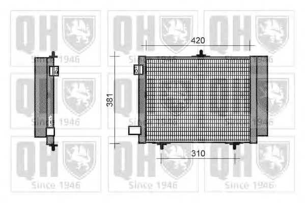 QCN221 QUINTON HAZELL Радиатор кондиционера (фото 1)