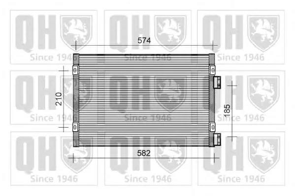 QCN224 QUINTON HAZELL Радиатор кондиционера (фото 1)