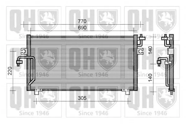 QCN229 QUINTON HAZELL Радиатор кондиционера (фото 1)
