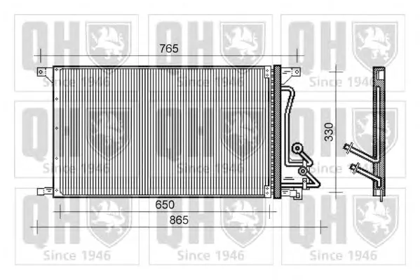QCN242 QUINTON HAZELL Радиатор кондиционера (фото 1)