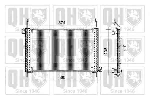 QCN245 QUINTON HAZELL Радиатор кондиционера (фото 1)