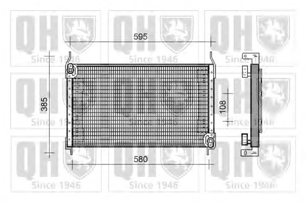 QCN250 QUINTON HAZELL Радиатор кондиционера (фото 1)