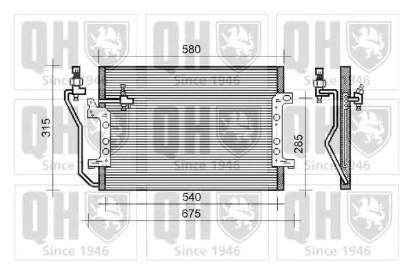 QCN296 QUINTON HAZELL Радиатор кондиционера (фото 1)