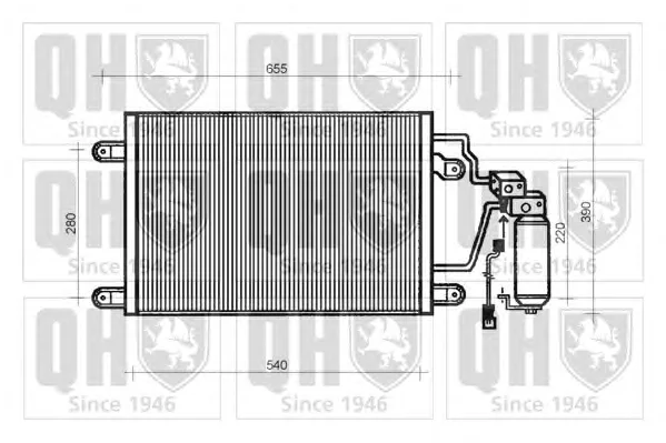 QCN3 QUINTON HAZELL Радиатор кондиционера (фото 1)