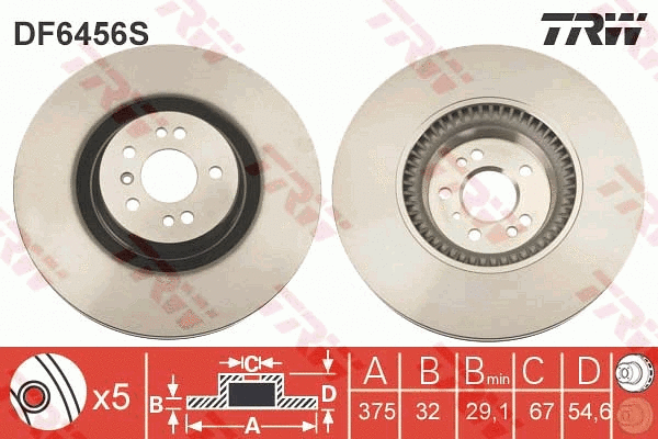 DF6456S TRW Тормозной диск (фото 1)