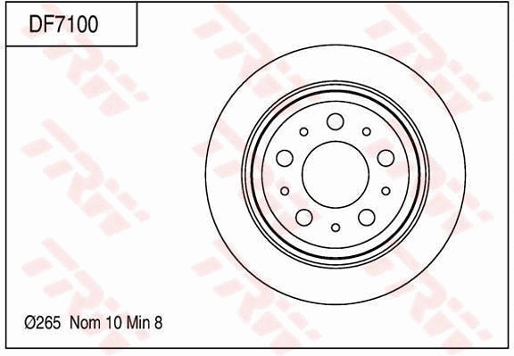 DF7000 TRW Тормозной диск (фото 1)