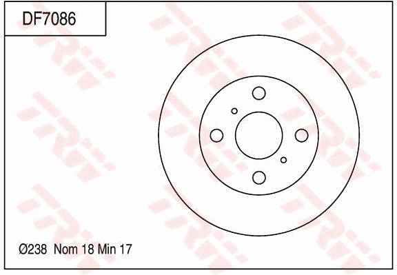 DF7086 TRW Тормозной диск (фото 1)
